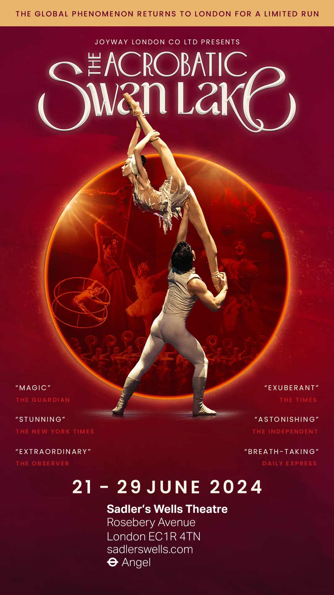 Poster for the Acrobat Ballet Swan Lake